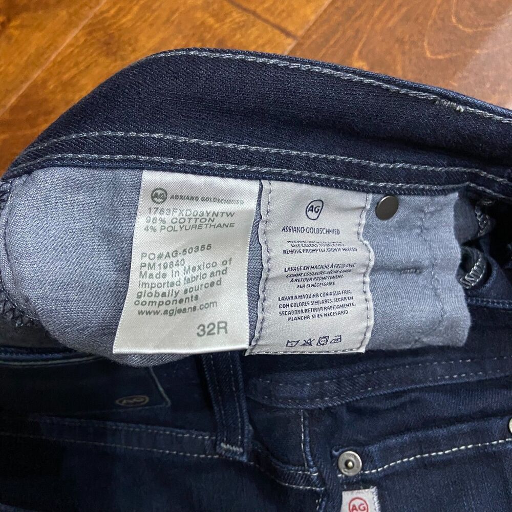 Adriano Goldschmied AG Tellis Modern Slim Dark Denim Jeans Women's Size 32R - Picture 7 of 12